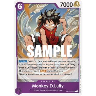 Carte One Piece Monkey.D.Luffy OP03-070 R Pillars Of Strength Neuf EN LorenZone