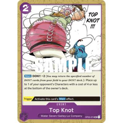 Carte One Piece Top Knot OP03-074 UC Pillars Of Strength Neuf EN LorenZone