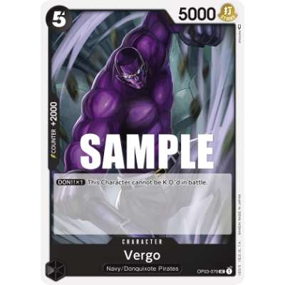 Carte One Piece Vergo OP03-079 UC Pillars Of Strength Neuf EN LorenZone