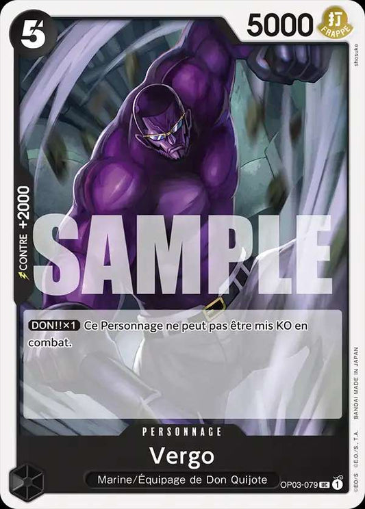 Carte One Piece Vergo V1 OP03-079 UC The Best Neuf FR LorenZone