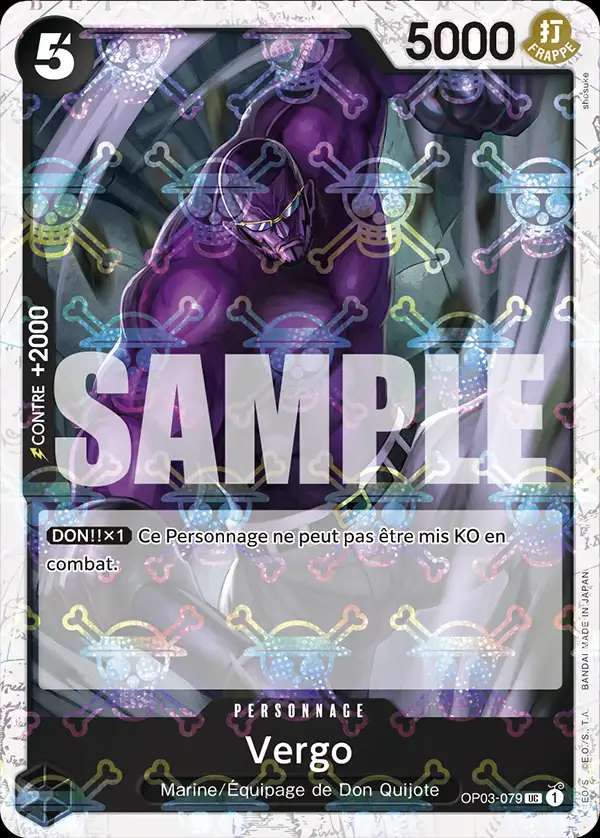 Carte One Piece Vergo V2 OP03-079 UC The Best Neuf FR LorenZone
