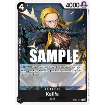Carte One Piece Kalifa V1 OP03-081 R Pillars Of Strength Neuf EN LorenZone