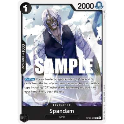 Carte One Piece Spandam V1 OP03-086 R Pillars Of Strength Neuf EN LorenZone