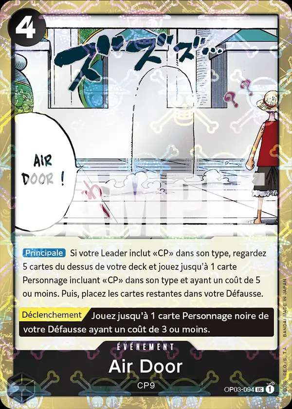 Carte One Piece Air Door V2 OP03-094 UC The Best Neuf FR LorenZone