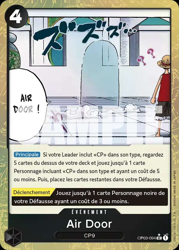 Carte One Piece Air Door V3 OP03-094 UC The Best Neuf FR LorenZone