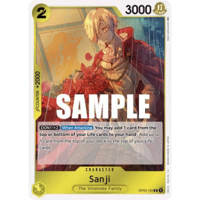 Carte One Piece Sanji OP03-102 R Pillars Of Strength Neuf EN LorenZone