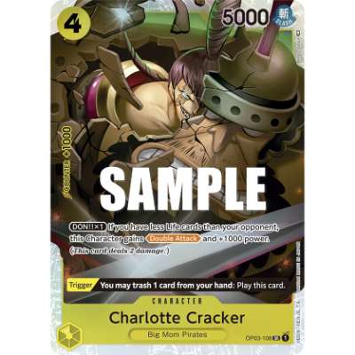 Carte One Piece Charlotte Cracker V2 OP03-108 SR Pillars Of Strength Neuf EN LorenZone