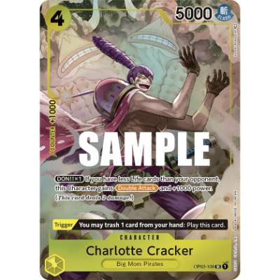 Carte One Piece Charlotte Cracker V1 OP03-108 SR Pillars Of Strength Neuf EN LorenZone