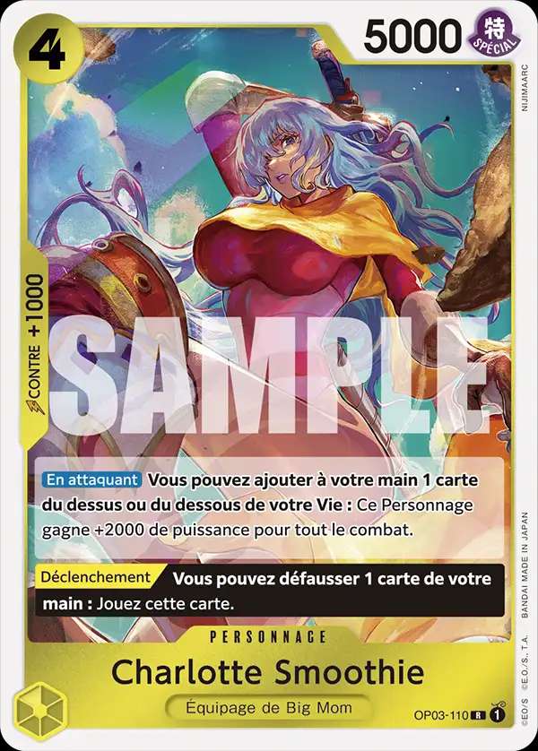 Carte One Piece Charlotte Smoothie V1 OP03-110 R The Best Neuf FR LorenZone