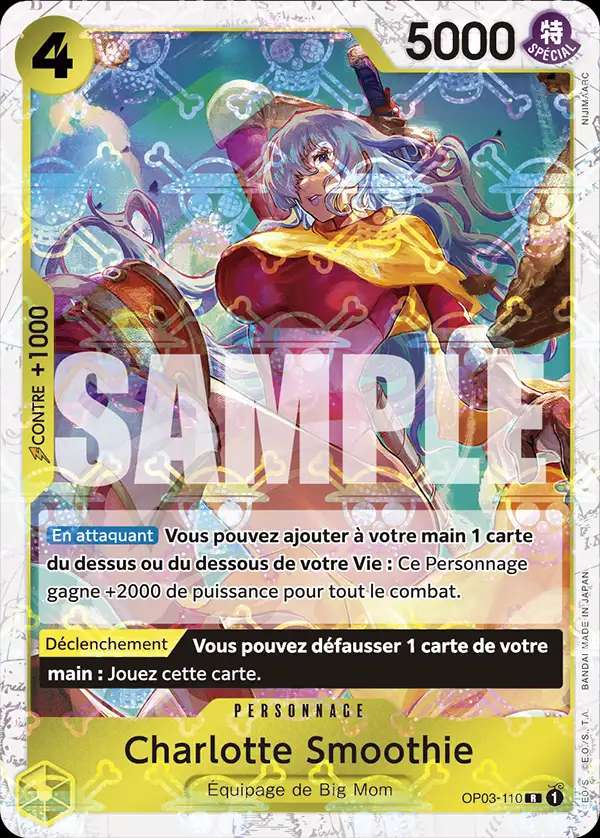 Carte One Piece Charlotte Smoothie V2 OP03-110 R The Best Neuf FR LorenZone