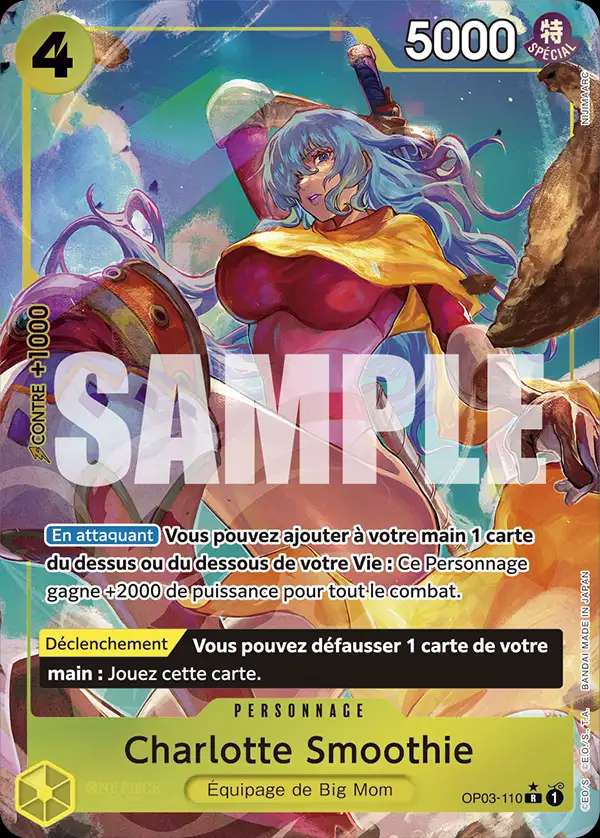 Carte One Piece Charlotte Smoothie V3 OP03-110 R The Best Neuf FR LorenZone