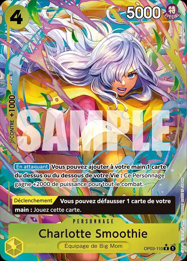 Carte One Piece Charlotte Smoothie V4 OP03-110 R The Best Neuf FR LorenZone