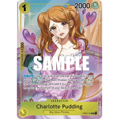Carte One Piece Charlotte Pudding V1 OP03-112 R Pillars Of Strength Neuf EN LorenZone