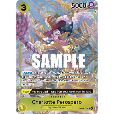 Carte One Piece Charlotte Perospero V1 OP03-113 SR Pillars Of Strength Neuf EN LorenZone