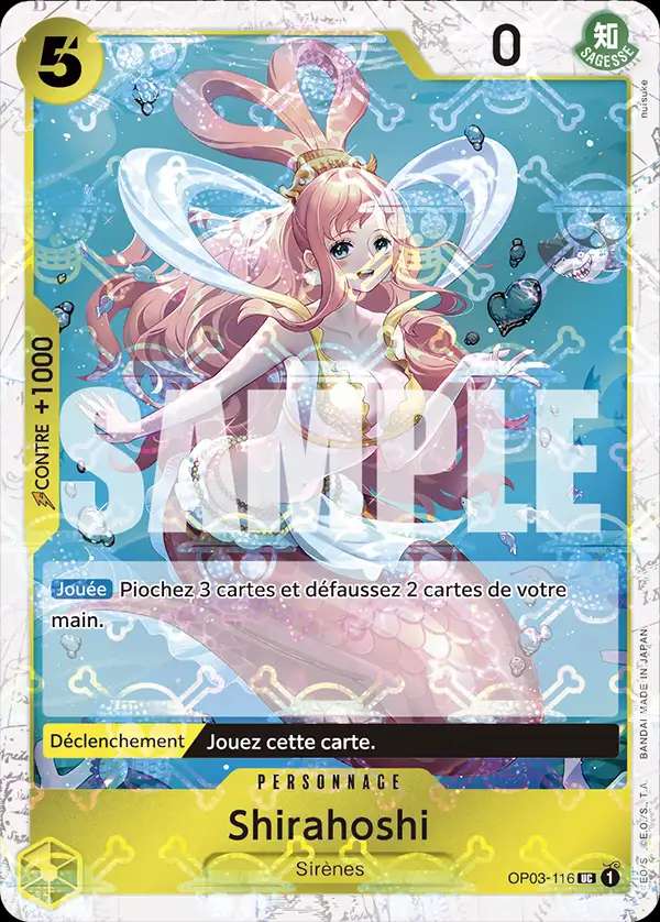 Carte One Piece Shirahoshi V2 OP03-116 UC The Best Neuf FR LorenZone