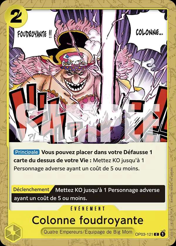 Carte One Piece Colonne foudroyante V1 OP03-121 C The Best Neuf FR LorenZone