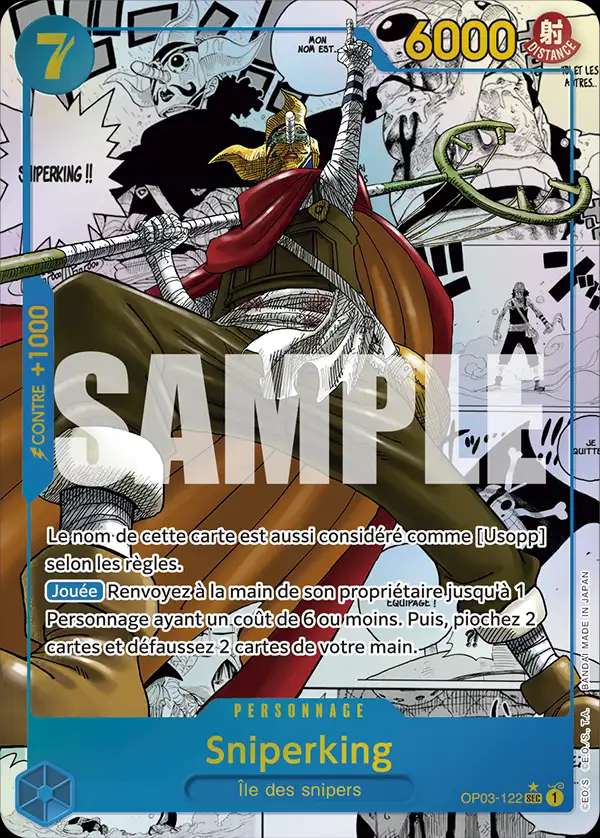 Carte One Piece Sniperking OP03-122 SEC The Best Neuf FR LorenZone