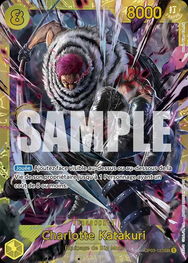 Carte One Piece Charlotte Katakuri V1 OP03-123 SEC The Best Neuf FR LorenZone