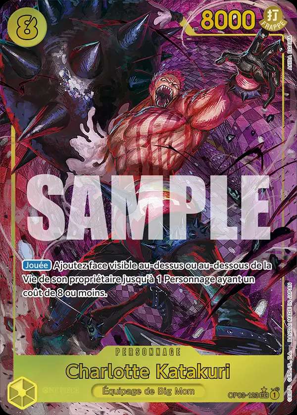 Carte One Piece Charlotte Katakuri V2 OP03-123 SEC The Best Neuf FR LorenZone