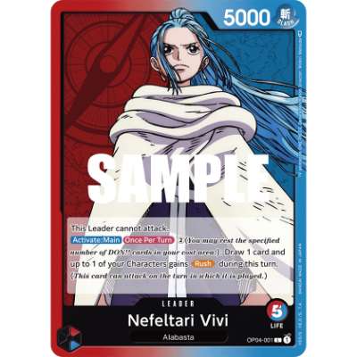 Carte One Piece Nefeltari Vivi V2 OP04-001 L Kingdoms Of Intrigue Neuf EN LorenZone