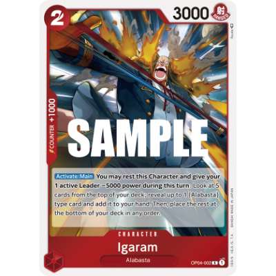 Carte One Piece Igaram OP04-002 R Kingdoms Of Intrigue Neuf EN LorenZone