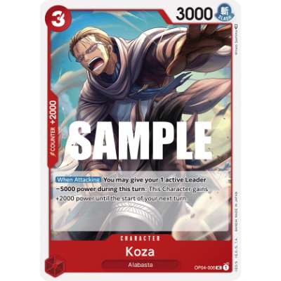Carte One Piece Koza OP04-006 UC Kingdoms Of Intrigue Neuf EN LorenZone