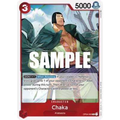 Carte One Piece Chaka OP04-008 R Kingdoms Of Intrigue Neuf EN LorenZone
