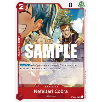 Carte One Piece Nefeltari Cobra OP04-012 C Kingdoms Of Intrigue Neuf EN LorenZone