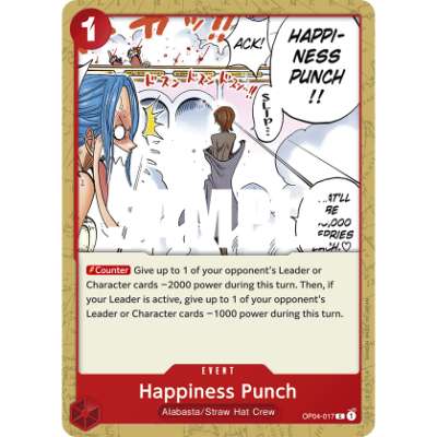 Carte One Piece Happiness Punch OP04-017 C Kingdoms Of Intrigue Neuf EN LorenZone