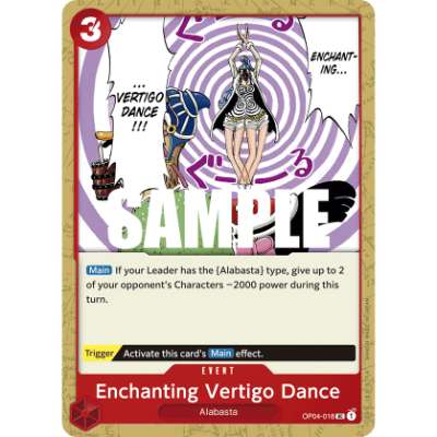 Carte One Piece Enchanting Vertigo Dance OP04-018 UC Kingdoms Of Intrigue Neuf EN LorenZone