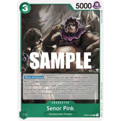 Carte One Piece Senor Pink OP04-026 R Kingdoms Of Intrigue Neuf EN LorenZone