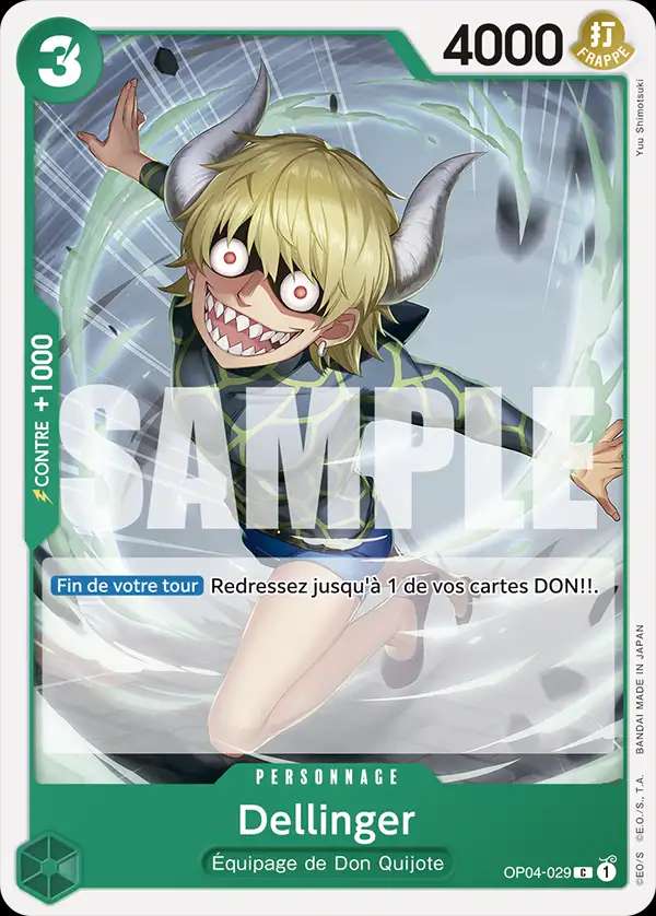 Carte One Piece Dellinger V1 OP04-029 C The Best Neuf FR LorenZone