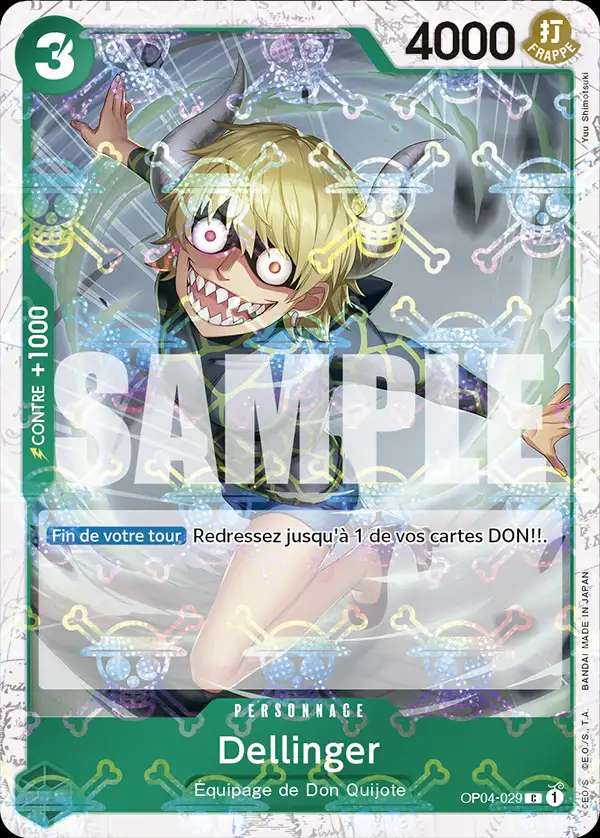 Carte One Piece Dellinger V2 OP04-029 C The Best Neuf FR LorenZone