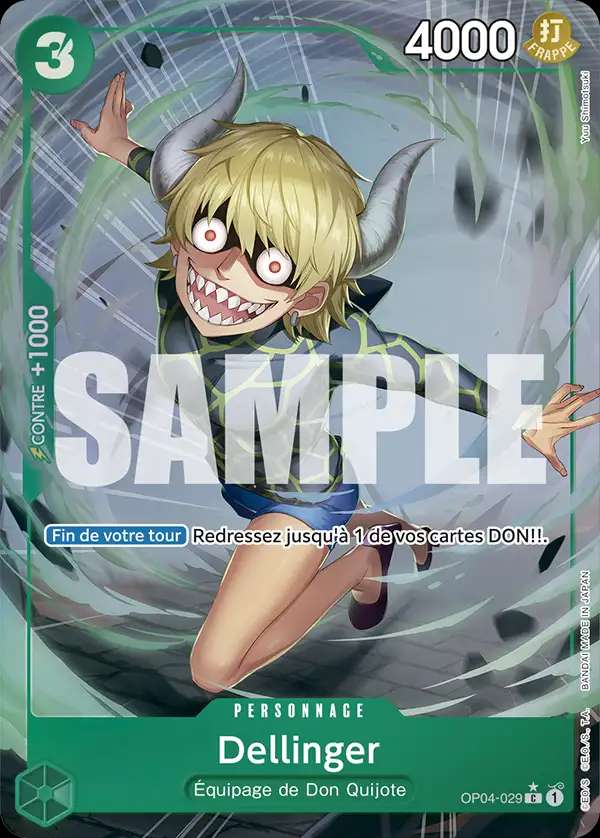 Carte One Piece Dellinger V3 OP04-029 C The Best Neuf FR LorenZone