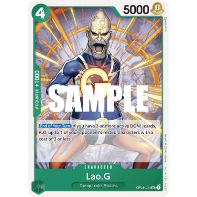 Carte One Piece Lao.G OP04-034 UC Kingdoms Of Intrigue Neuf EN LorenZone