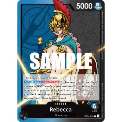 Carte One Piece Rebecca V1 OP04-039 L Kingdoms Of Intrigue Neuf EN LorenZone