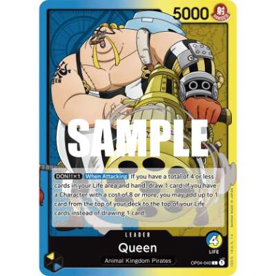 Carte One Piece Queen V1 OP04-040 L Kingdoms Of Intrigue Neuf EN LorenZone