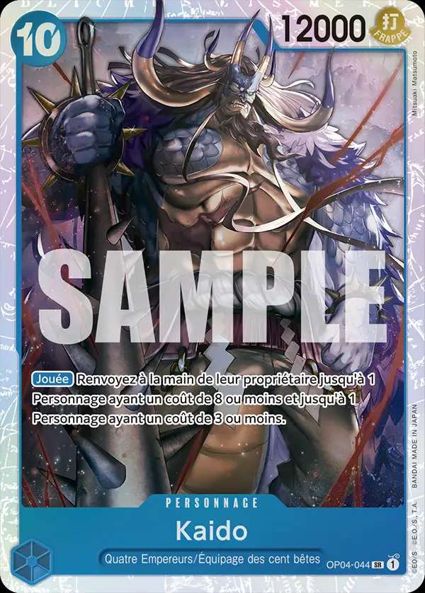 Carte One Piece Kaido V1 OP04-044 SR The Best Neuf FR LorenZone