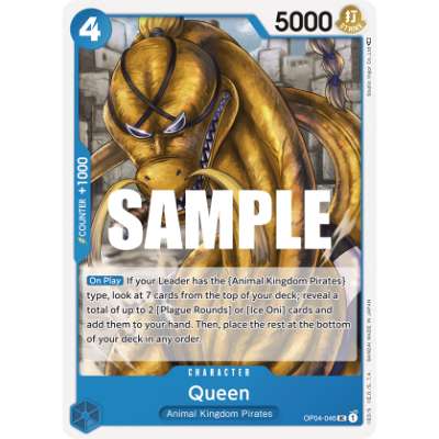 Carte One Piece Queen OP04-046 UC Kingdoms Of Intrigue Neuf EN LorenZone