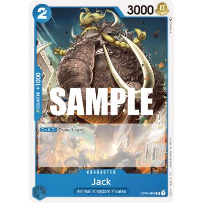 Carte One Piece Jack OP04-049 UC Kingdoms Of Intrigue Neuf EN LorenZone