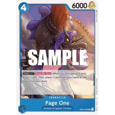 Carte One Piece Page One OP04-053 UC Kingdoms Of Intrigue Neuf EN LorenZone