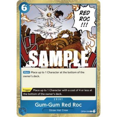 Carte One Piece Gum-Gum Red Roc OP04-056 R Kingdoms Of Intrigue Neuf EN LorenZone