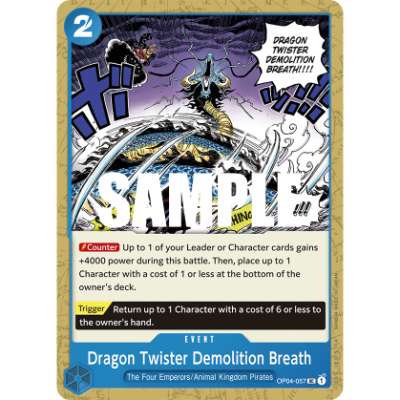 Carte One Piece Dragon Twister Demolition Breath OP04-057 UC Kingdoms Of Intrigue Neuf EN LorenZone