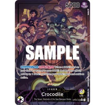 Carte One Piece Crocodile V2 OP04-058 L Kingdoms Of Intrigue Neuf EN LorenZone