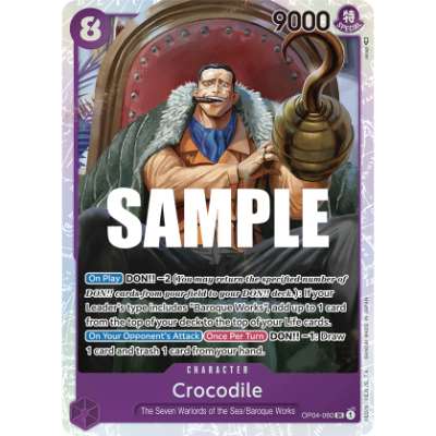 Carte One Piece Crocodile V1 OP04-060 SR Kingdoms Of Intrigue Neuf EN LorenZone