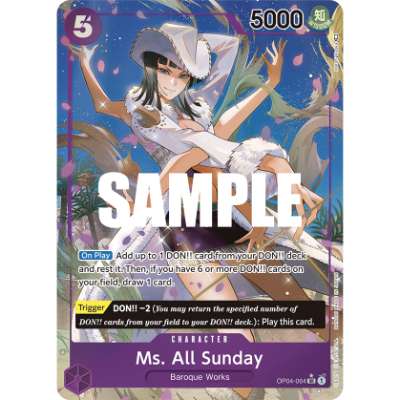 Carte One Piece Ms. All Sunday V1 OP04-064 SR Kingdoms Of Intrigue Neuf EN LorenZone