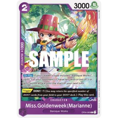 Carte One Piece Miss.Goldenweek Marianne OP04-065 C Kingdoms Of Intrigue Neuf EN LorenZone