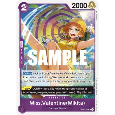 Carte One Piece Miss.Valentine Mikita OP04-066 R Kingdoms Of Intrigue Neuf EN LorenZone