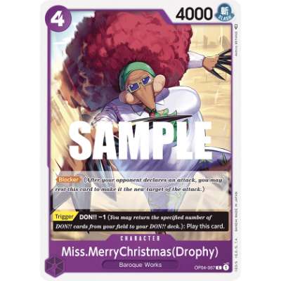 Carte One Piece Miss.MerryChristmas Drophy OP04-067 C Kingdoms Of Intrigue Neuf EN LorenZone