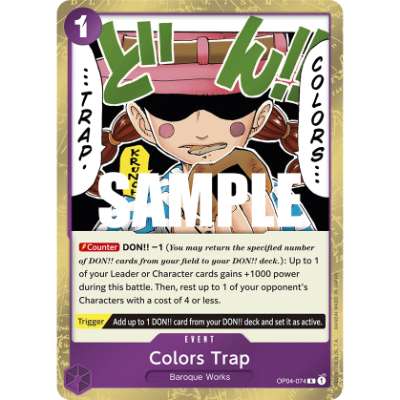 Carte One Piece Colors Trap OP04-074 R Kingdoms Of Intrigue Neuf EN LorenZone